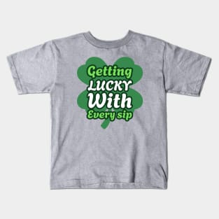 st paddys day getting lucky Kids T-Shirt